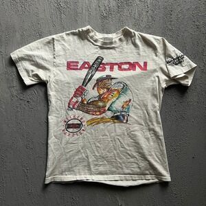 Vintage Easton‎ Shirt Small White 1990s Baseball Camp Weekend Warrior